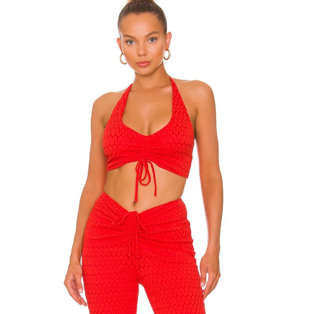 Lovers + Friends Kenya 2 Piece Top and Pants Set in Red NWT Size Small - Picture 5 of 5